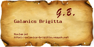 Galanics Brigitta névjegykártya