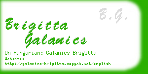 brigitta galanics business card